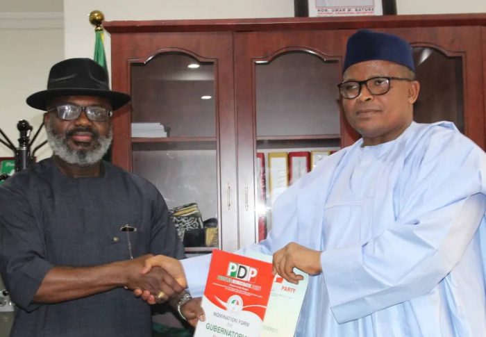 DR ANI WELLINGTON SUBMITS THE GOVERNORSHIP NOMINATION FORM AT PDP HEADQUARTERS, ABUJA